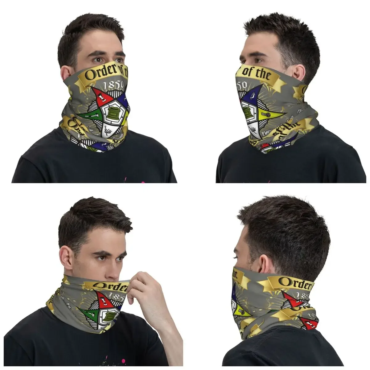 Maçom-Bandana de logotipo oriental masculina, mais quente no pescoço, envoltório à prova de vento, lenço facial para caminhadas, bandana de polainas, inverno