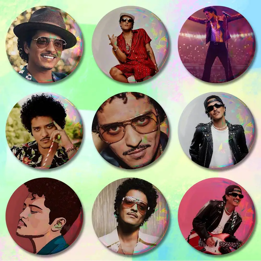 

B-Brunos M-Mars Singer Custom Badges 75mm 44mm 25mm Brooch Backpack Hat Enamel Pins Accessories Toys Gifts