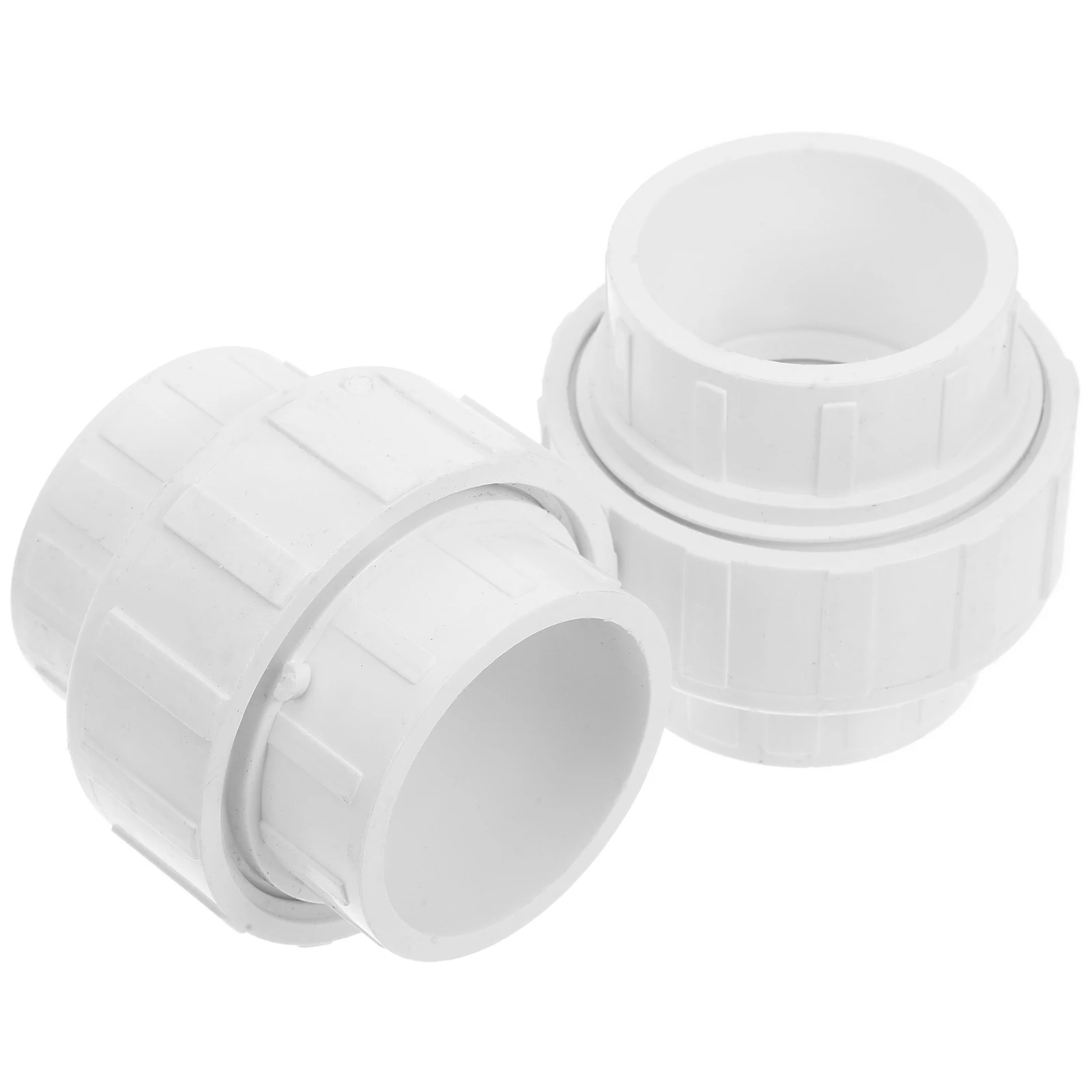 

2 Pcs PVC Union Joint Pipe Coupling Connector for Support Structure Fittings House Convenient Pipeline Garden Connectors
