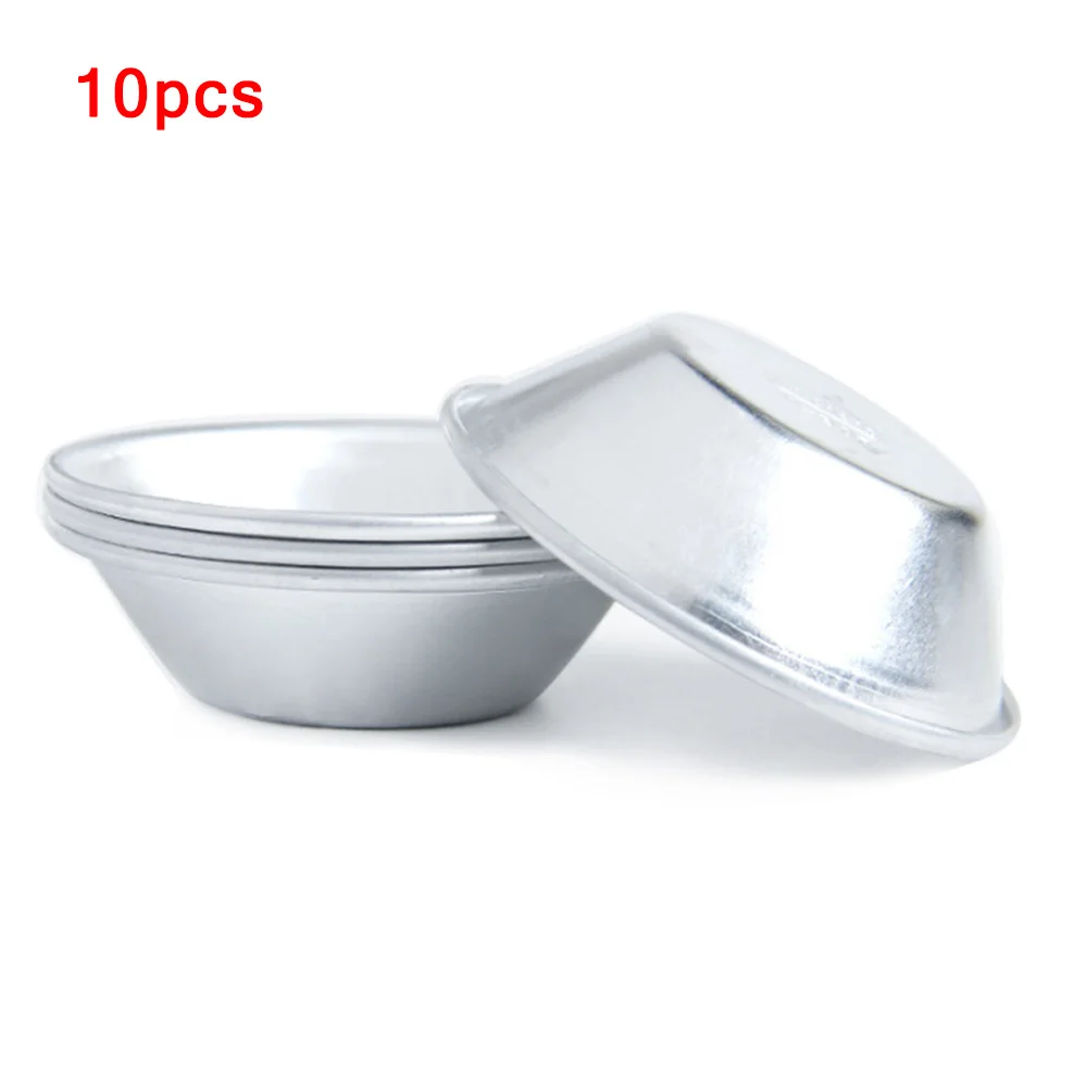 10pcs Egg Tart Mold Hot Baking Tools Cupcake Cake Cookie Pudding Mould Aluminum Egg Tart Moulds Bakeware Gadget