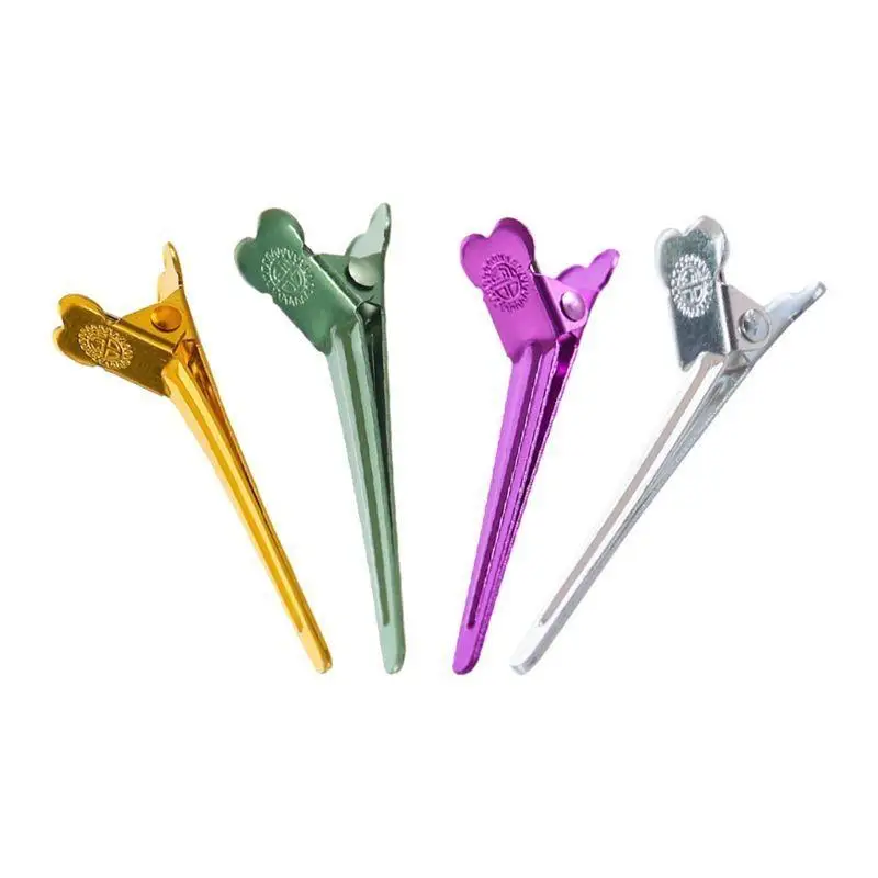 39BD 20Pcs/Set 1.97 Inches Salon Dividing Duck Bill Clips Multicolor Metal Hairdressing Sectioning Non-Slip Hair Pins