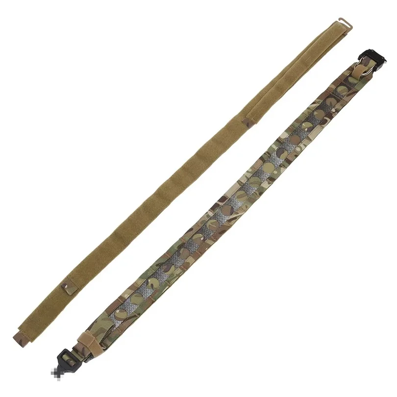 Tactcal Battle 2 Layers Waistbelt Ferro Bison Belt Quick Detach Metal Clasp MOLLE Hunting Combat Waistband Airsoft Gear