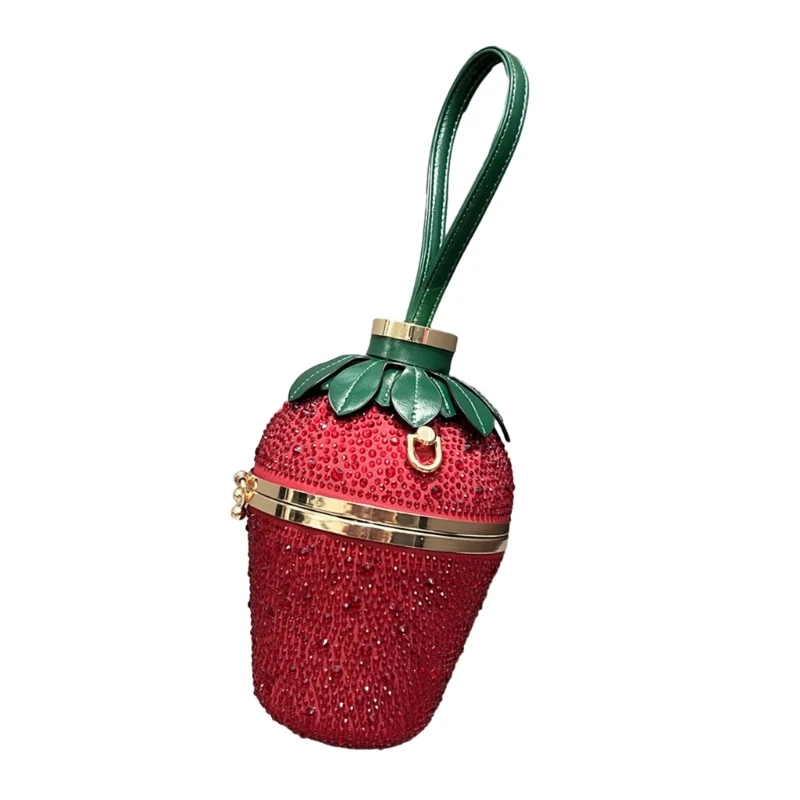 Tote Evening Bag Strawberry Shaped Lady Purse Wedding Party Clutches