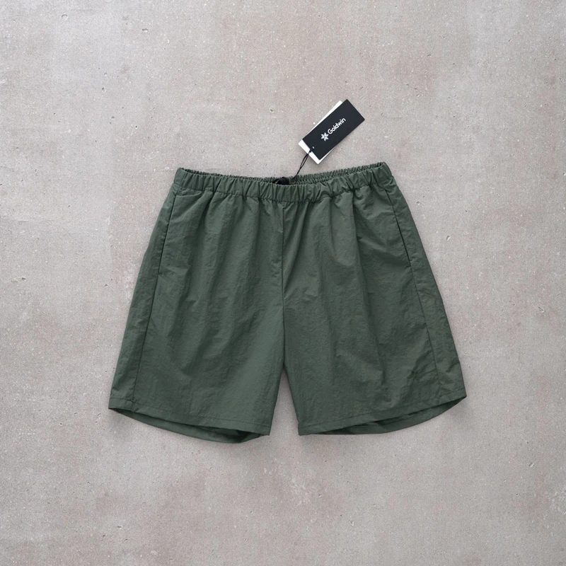 26SS Goldwin Tear-resistant Waterproof Shortpants Men Women Slightly Wrinkled Quick Dry Loose Straight Shorts Back Zip Pockets