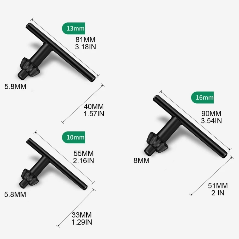 3 ชิ้นชุดเจาะ Chuck ประแจโลหะผสมไฟฟ้ามือเจาะ Chuck Key กระชับคลายเครื่องมืออุปกรณ์เสริม Dropship