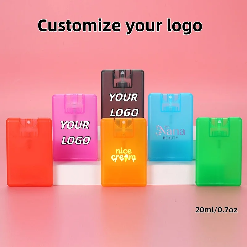 【Logo Custom】50Pcs Customized 20ml Card Spray Bottle Perfume Alcohol Disinfection Water Bottling Small Batch Factory Wholesale