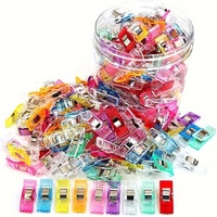 100pcs/box Premium Sewing Clips with Plastic Box - Assorted Colors for Quilting, Crafting, and Sewing Projects