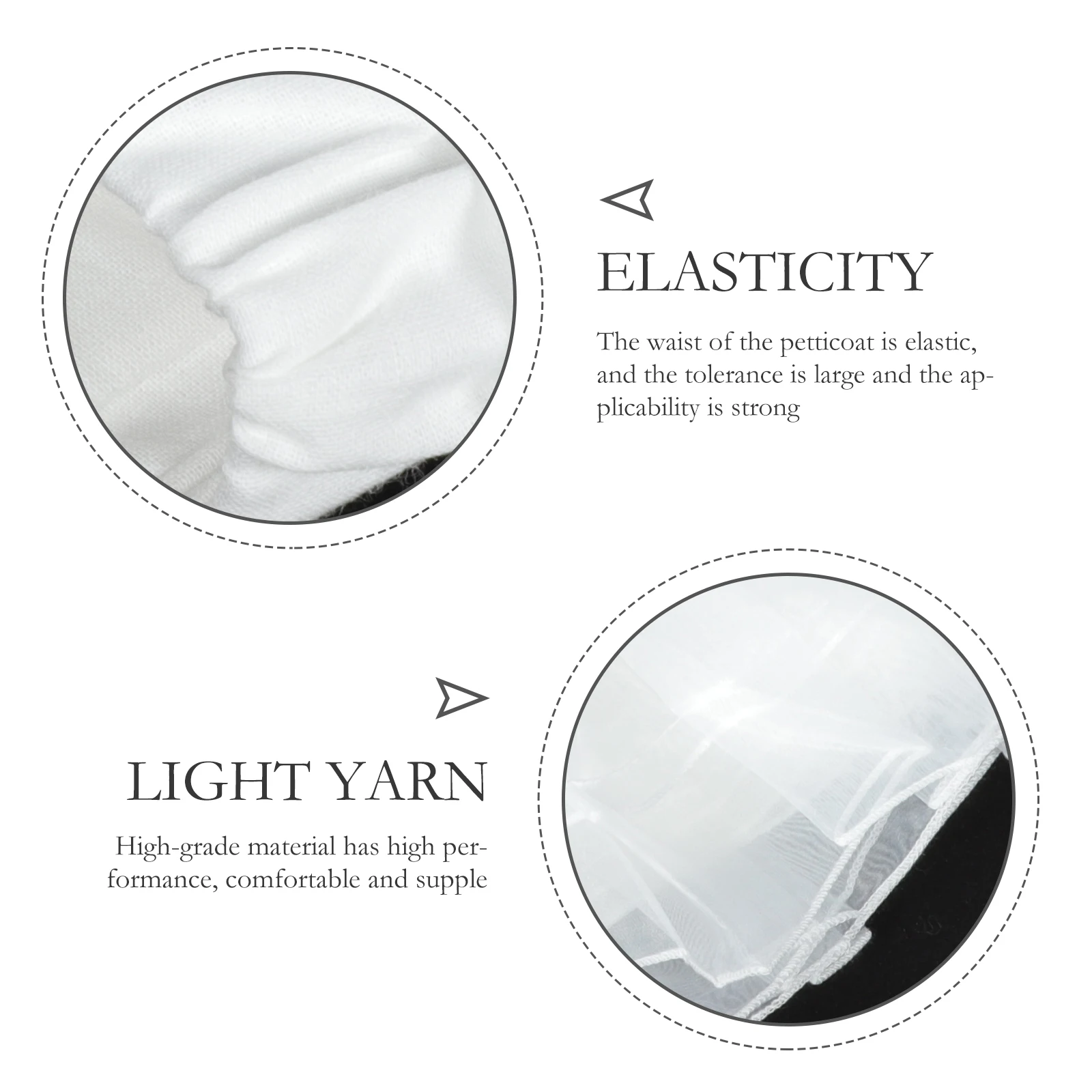 

Girls Petticoat Multi Layer Bubble Skirt Underskirt For Wedding Lolita Toddler Elastic Waist Comfortable Elegant Daily