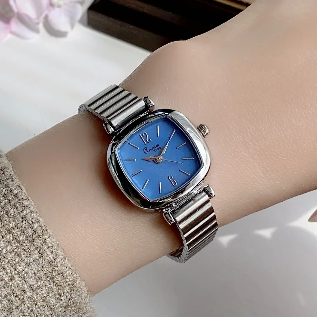 ساعات سيدات الأعمال أزياء أنيقة فضية ووتش للنساء حزام الصلب الأصلي بسيط كوارتز ساعة اليد السيدات reloj