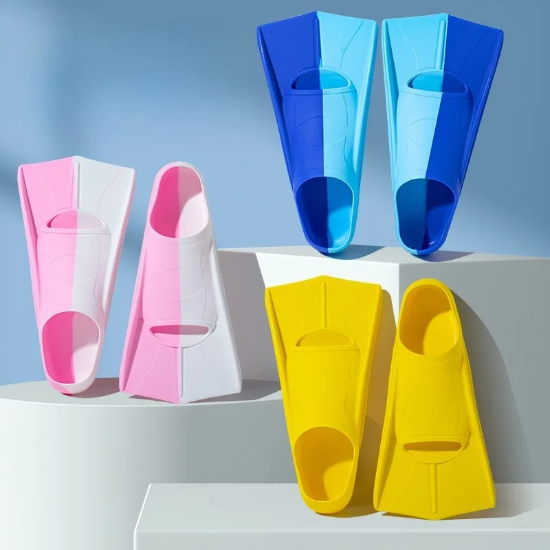 Professionelle Silikon-Schwimmflossen, weiche, rutschfeste Tauchflossen für Kinder und Erwachsene, tragbar, zum Schnorcheln, Training, Outdoor-Wassersport