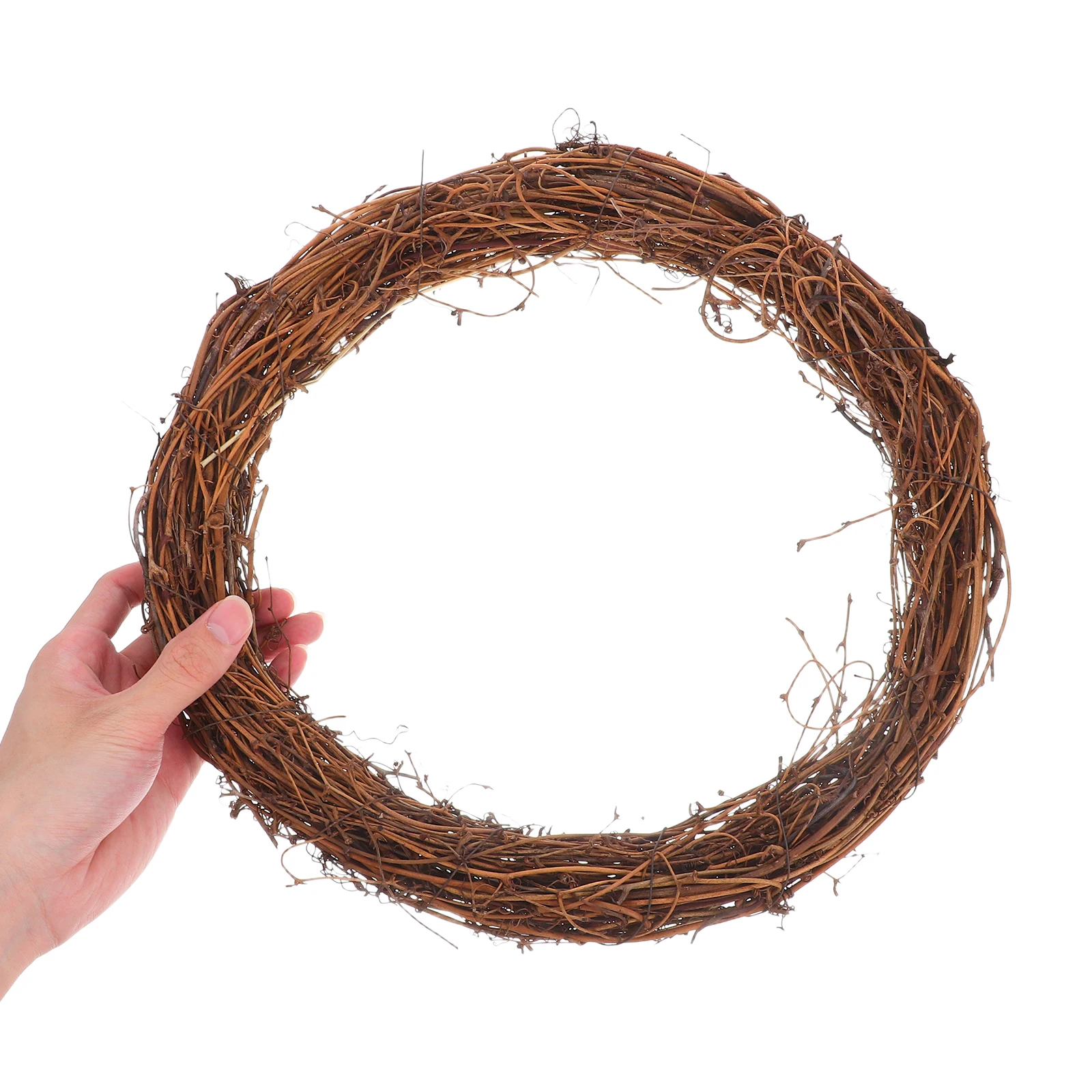 

6pcs Rattan Wreath Garland Christmas Home Decor Brown Florist Rings Handmade Supplies Versatile DIY Elegant Natural for All