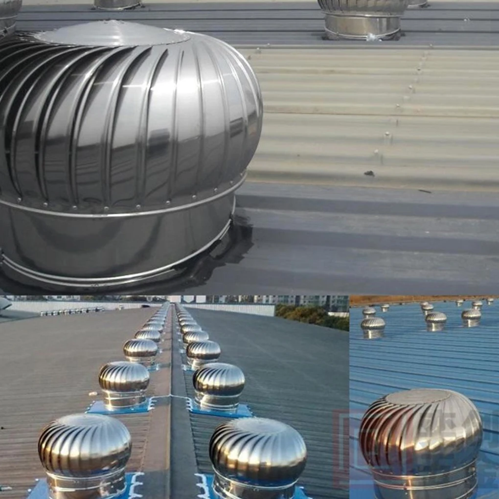 Stainless Steel Roof Ventilator Round Polished Air Vent 350mm Type 5