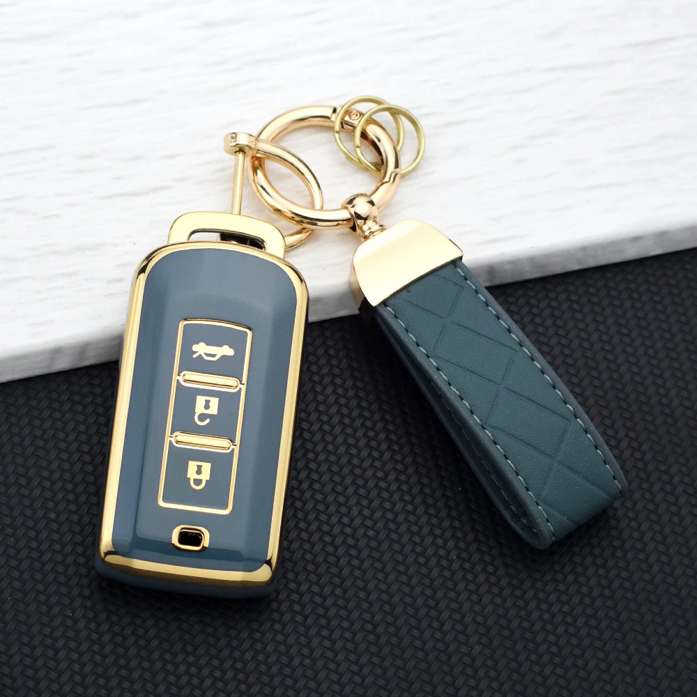 TPU Remote Car Key Case Cover Shell for Mitsubishi Xpander Outlander ASX Pajero Eclipse Cross Montero Auto Key Cover