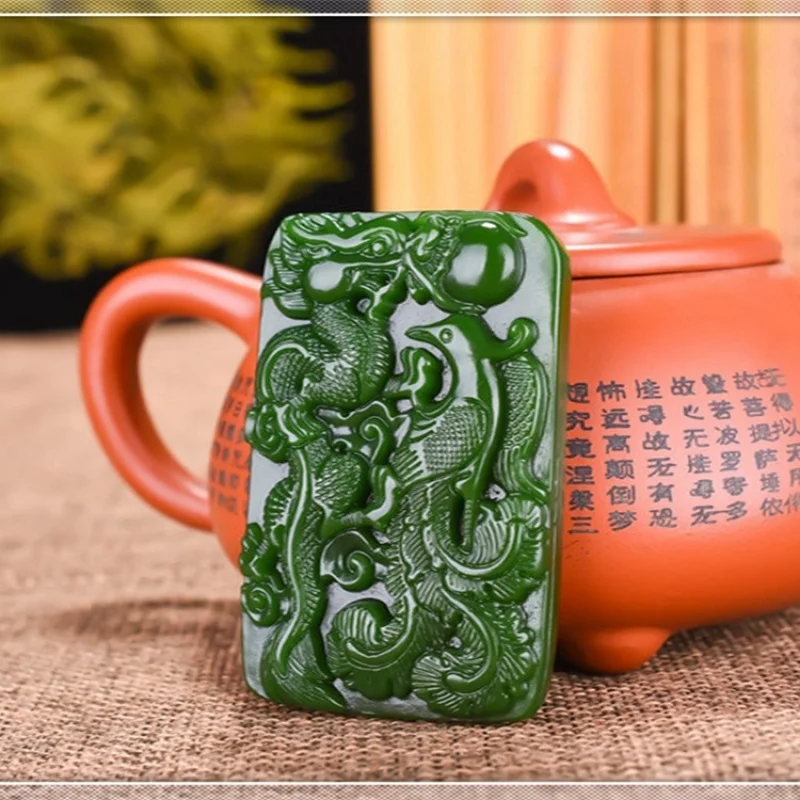 Hetian Kunlun Seed Material Sheep Fat White Jade Pendant Men Women, and Bri