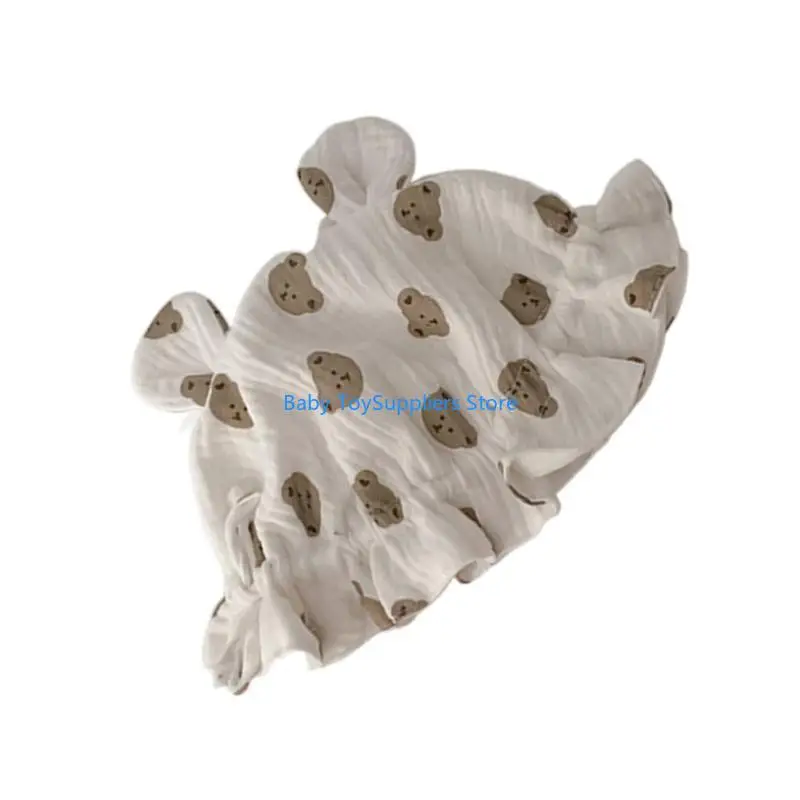 

R1WF Big Brim Basin Ha/Drooling Apron with Bear Pattern for Boy Girl Children