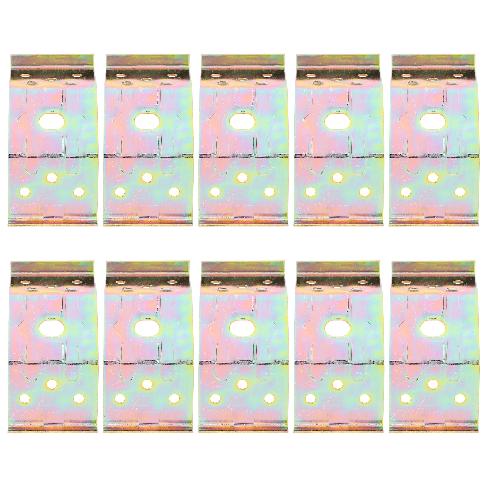 

10 Pcs Iron Corner Brackets Furniture Plates Sturdy Rust Proof Smooth Surface Fixing Hardware Accessories