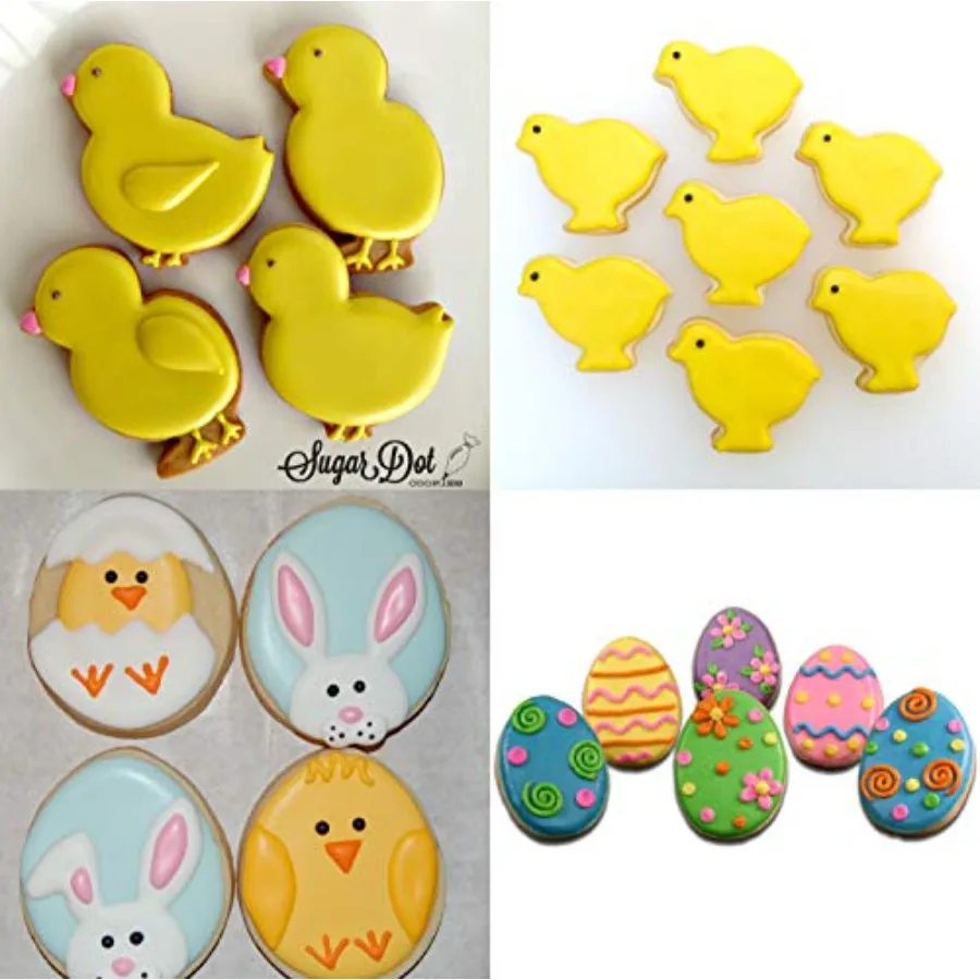 Easter Ce Cutter Set - 7 piece - Egg Carrot By Flower Chick By Face and Butterfly