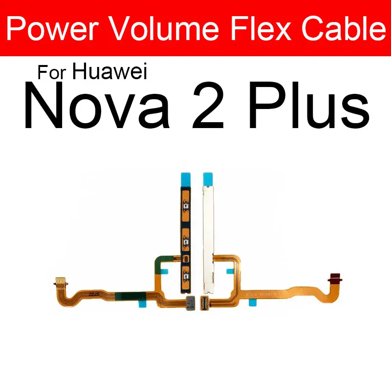 Volume & Power Flex Cable For Huawei Nova 2 2i 2Plus 2S 3 3e 3i 4 4e 5i 5Pro Lite Volume Power Key Button Flex Ribbon Cable