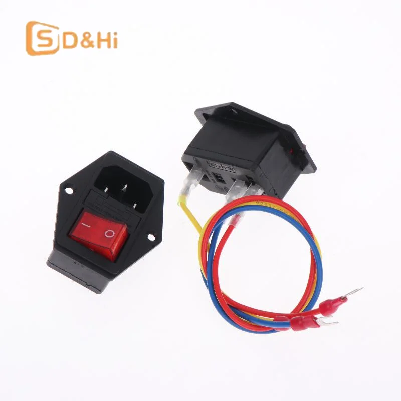 3D Printer Part 220V 110V Visible Power Control Supply Switch MaleSocket With Fuse For 3D Printer DIY Use 3D Printer Accessories