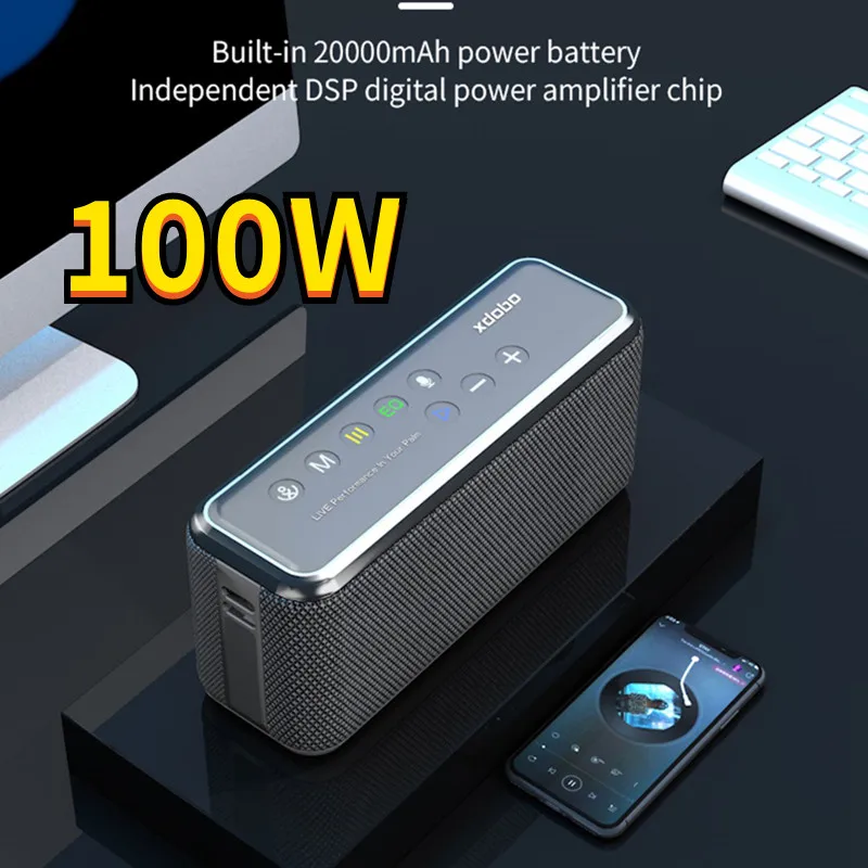 

XDOBO X8 Max 100W 20000mAh Wireless Desktop Bluetooth Speaker Outdoor Subwoofer TWS Hifi Home Theater System Music Sound Box