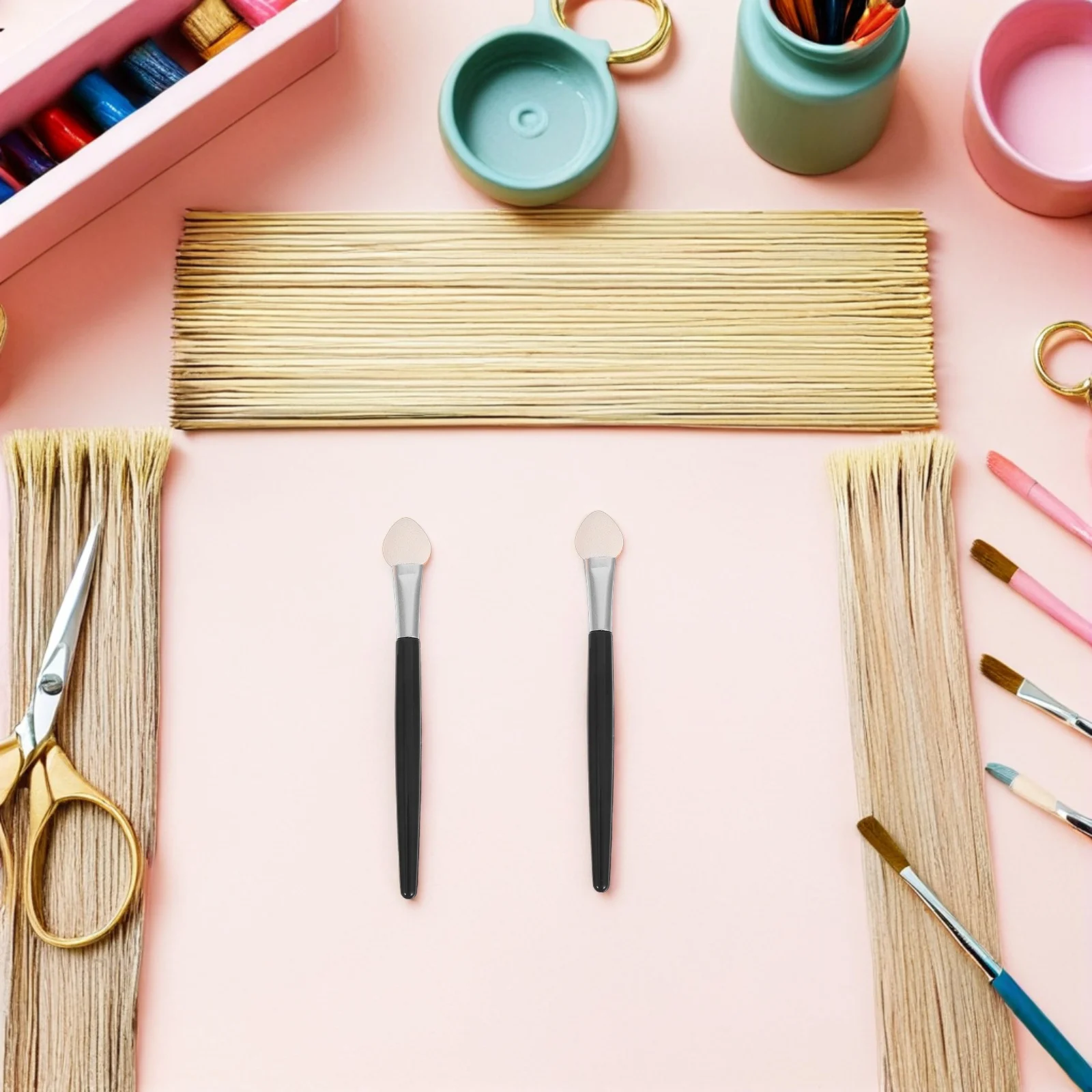 70 قطعة من فرش الطلاء الإسفنجية، أدوات مزج متعددة الأغراض لصنع البطاقات، لوحة زيتية بألوان مائية ذاتية الصنع #4