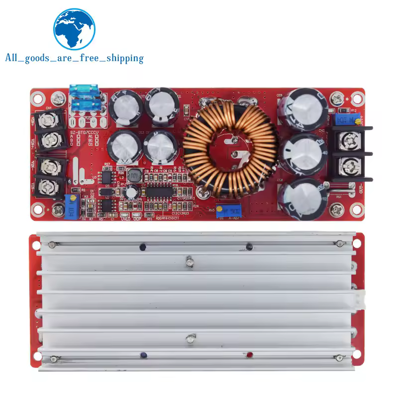 TZT 1/3/5PCS 1200W 20A DC Converter Boost Step-up Power Supply Module IN 8-60V OUT 12-83V