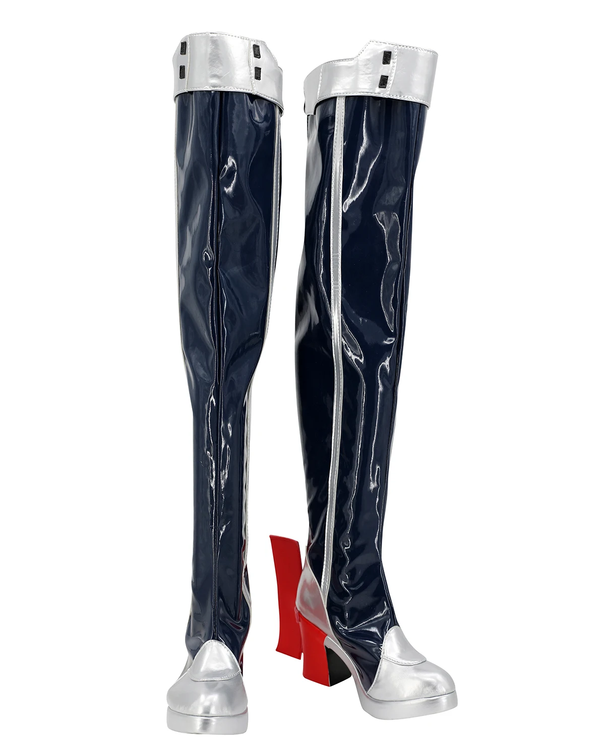 Azur Lane USS Helena Cosplay Sapatos Botas Pretas Custom Made Qualquer Tamanho