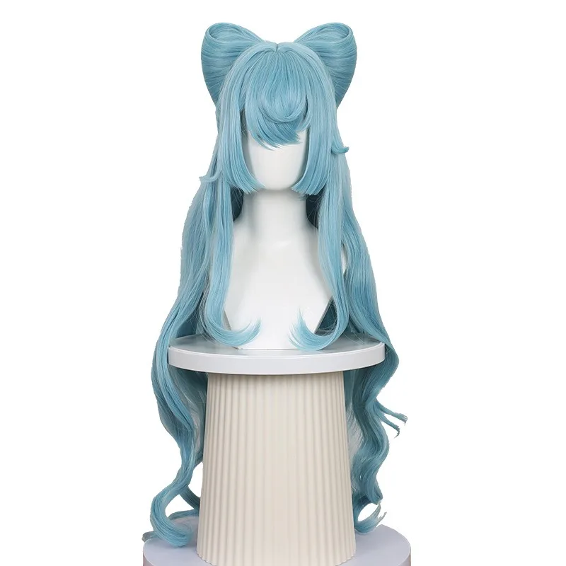 Yumemiruki Mizuki شعر مستعار تأثيري 78 سنتيمتر الباروكات مع ربطة القوس فيونكة مقاومة للحرارة الاصطناعية الشعر تأثيري أنيمي ازياء شعر مستعار