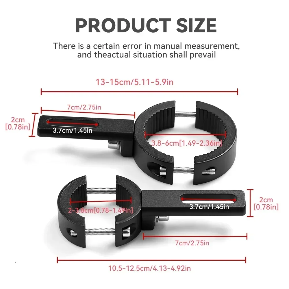 1/2PC Universal Motorcycle Headlight Mount Brackets 20mm-38mm 38mm-60mm, Fork Clamp Mount Holder Accessory