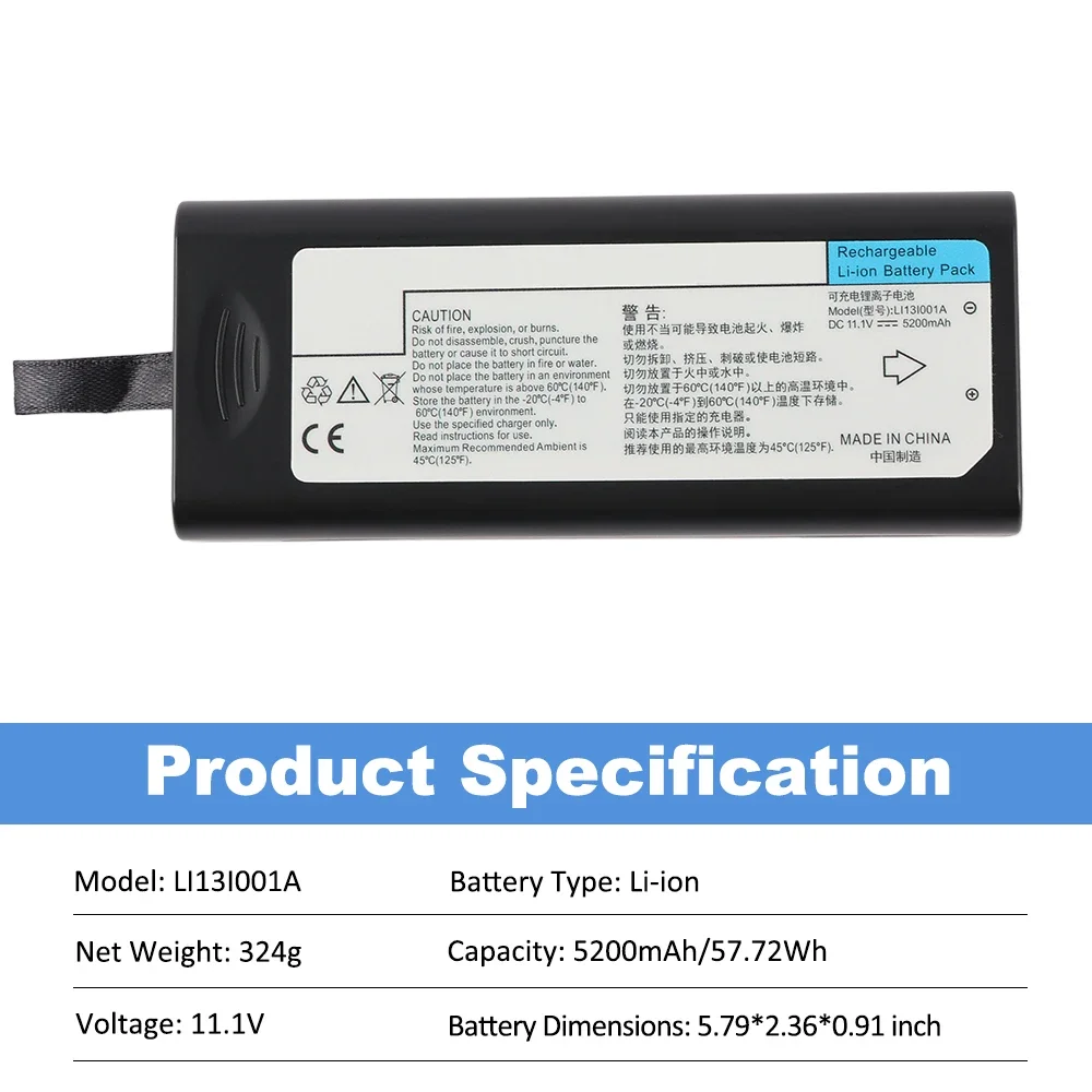 ETESBAY LI13I001A Repalcement Battery For Mindray IMEC8 IMEC10 IMEC12 ECG monitors IPM8 IPM10 IPM12 ePM10 ePM12 VS-600