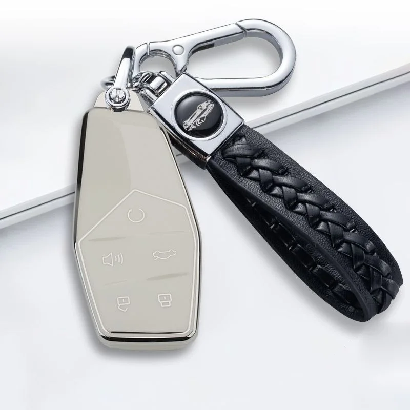 Car Key Case Fob for MG One 2022 2023 2024 Remote Protection Cover Bag Shell Keychain Housing Ring Holder Interior Accessories