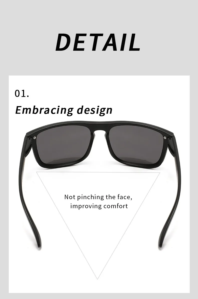 Okuma Neue Großrahmige Outdoor-Sport-Sonnenbrille UV400 Unisex Sonnenschutz Flash-Farbige Sonnenbrille Mode Polarisierte Einteilige Brille – Detail 15