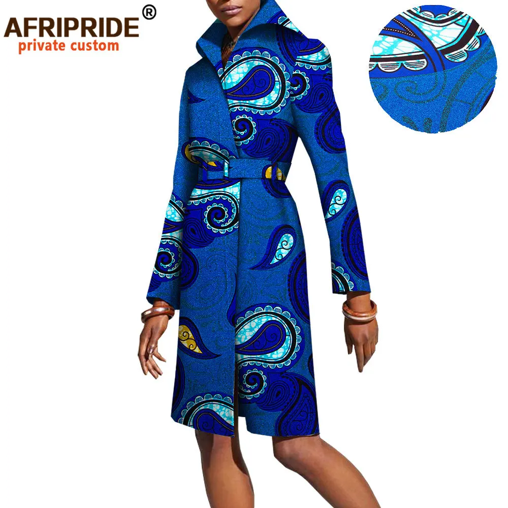 Women`s Coats African Clothes for Women Ankara Attire Print Outfits Long Sleeve Outwear Jacket Dashiki Clothing Fashion A1824003