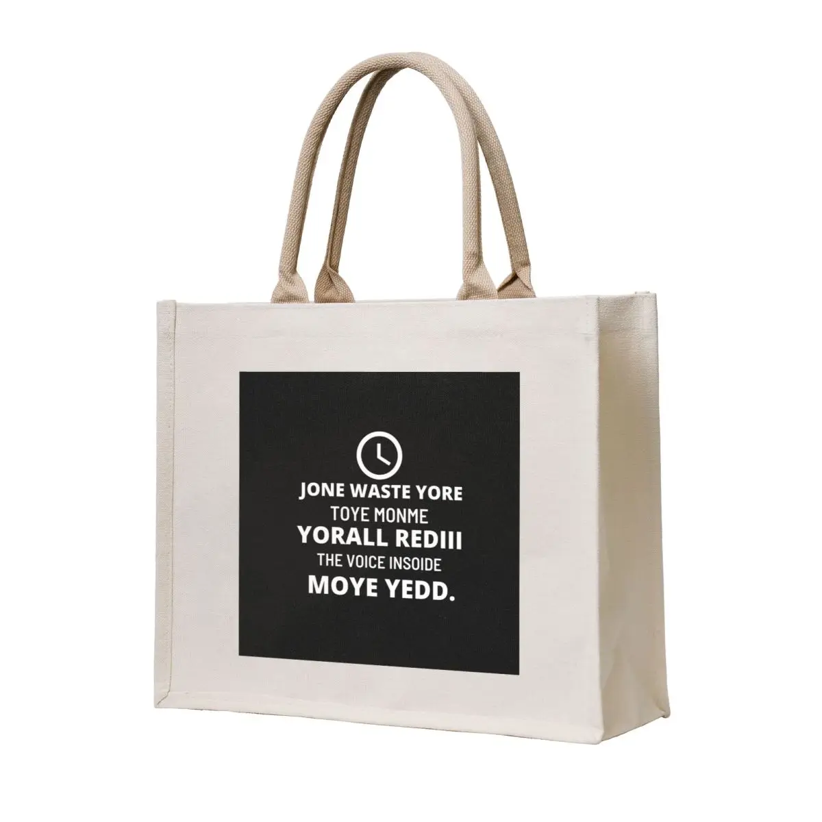 

Jone Waste Your Time Tote Bag Women's beach bags cute tote bag personalized tote
