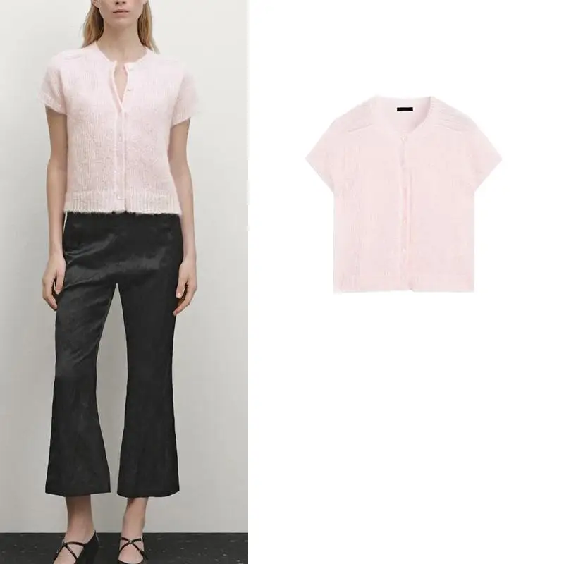 

New Autumn Winter Women's Commute Sle Casual ort Sve round Ne ort Knitted Open Front Sweater Polyester Fiber Strai...