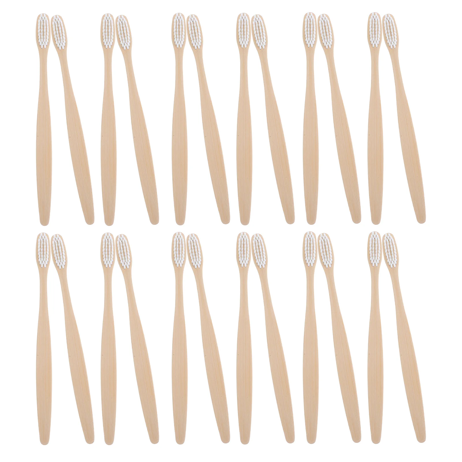 

24Pcs Bamboo Toothbrush Soft Brush Adults Portable Camping Travel Toothbrush Hotel Household Use Bamboo Tooth Brush