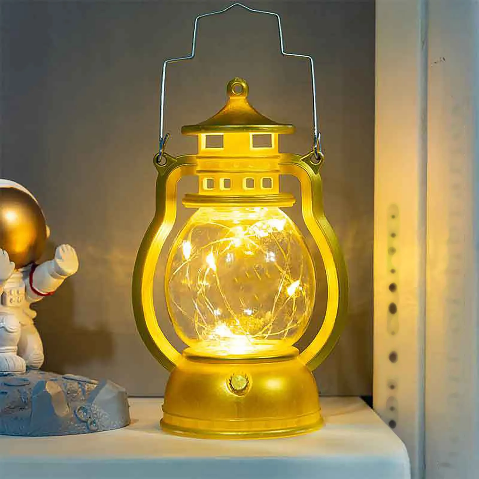 Vintage Lantern Retro Design Led Hanging Oil Lamp Battery Operated Decorative For Home Holiday Christmas Gifts Home Decor