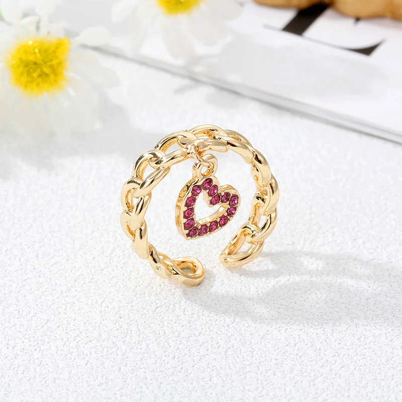 Heart Smile Star Cow Leopard Tassel Ring For Women Men New Vintage Punk Gold Color Adjustable Knuckle Ring Wedding Party Jewelry