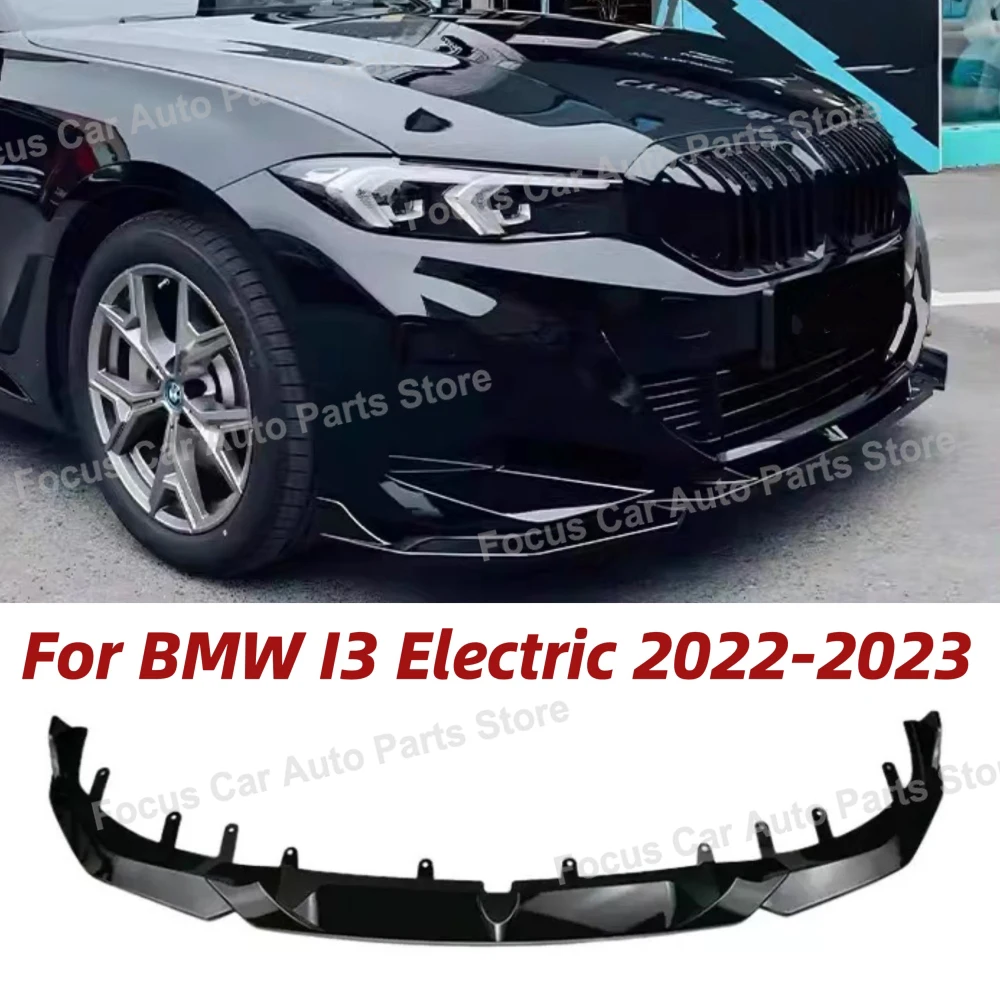 

Car Front Bumper Splitter Lip Chin Spoiler Body Kit Diffuser Protector Guard For BMW I3 Electric 2022 2023 Exterior Accessories