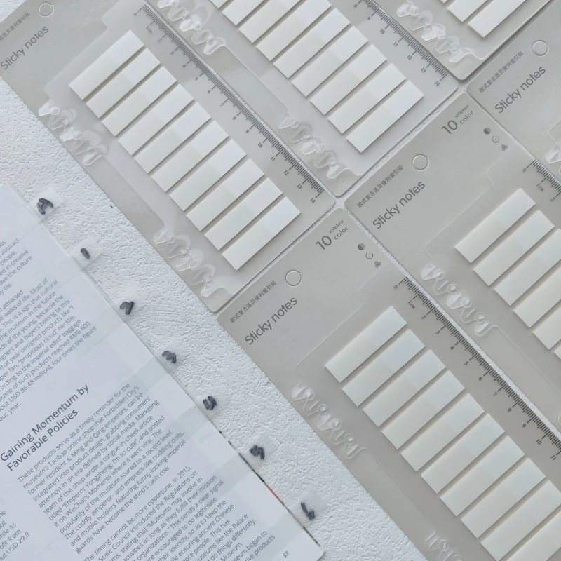 6 عبوات 1200 ورقة بيضاء شفافة ملاحظات لاصقة ذاتية اللصق شرح الكتب الإشارات المرجعية مذكرة الوسادة مؤشر علامات التبويب القرطاسية #4