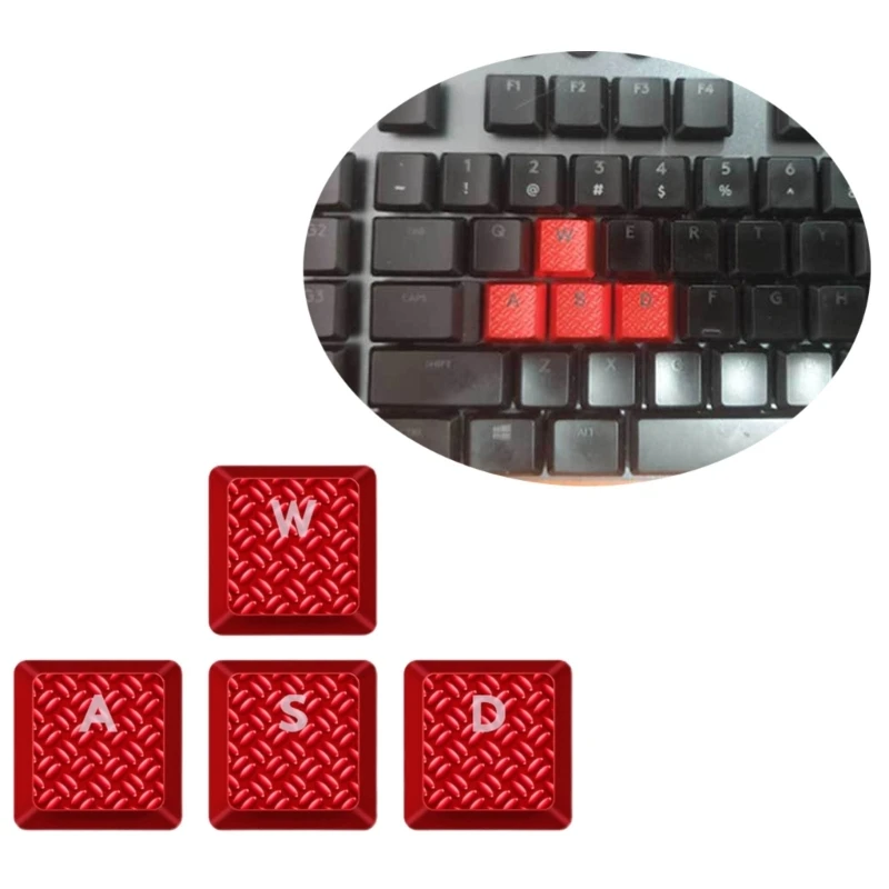 M17B 4 ชิ้น Gaming Keycaps ทนทาน WASD Keycap OEM ลื่นฝาครอบกุญแจโปร่งแสงสำหรับ Logitech G913 g915 G813 G815