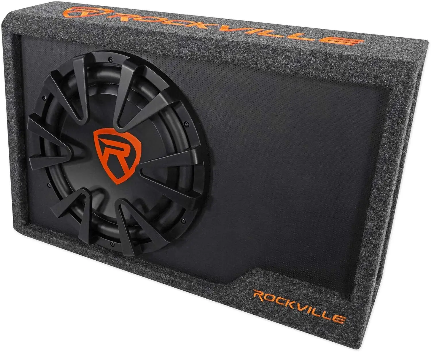 Rockville-carcasa de Subwoofer para coche, dispositivo Rws12ca Slim de 1200 vatios, 12 