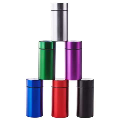 Portable Waterproof Storage Container Metal Stash Jar for Herb Tobacco Airtight Smell Proof Stash Box Smoking Accessories