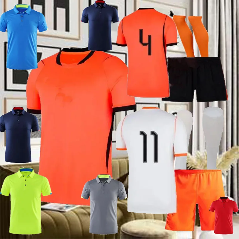 

OK 2026 New Nederlands home adult kit 26 27 hollandes Orange shirt Sage Abstract Watercolor Wall