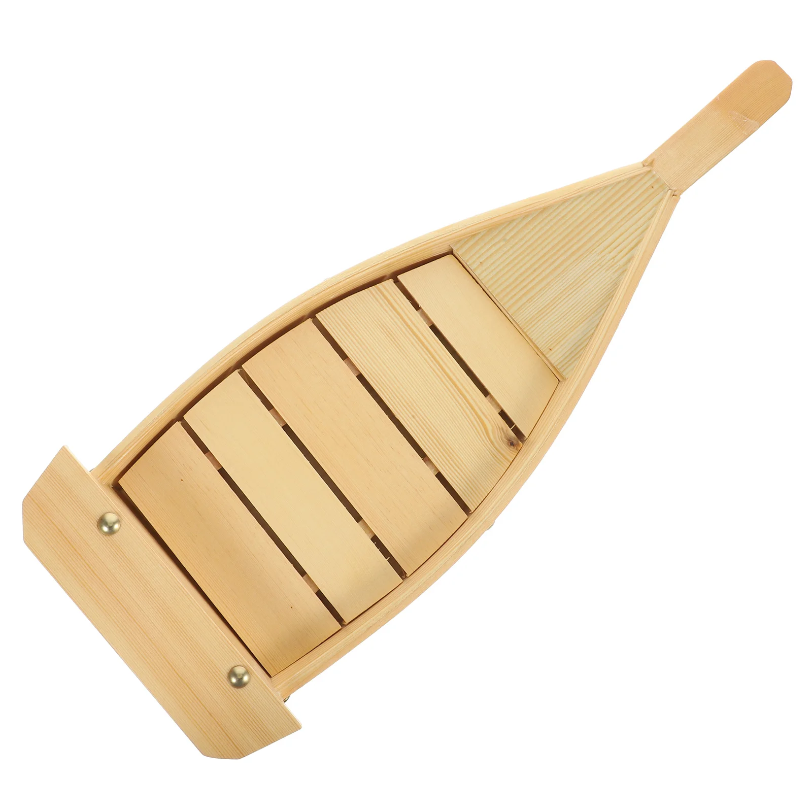 

Boat Shaped Dish Japanese Style Snack Tray Wooden Sushi Plate Plates Fruit Serving Bamboo