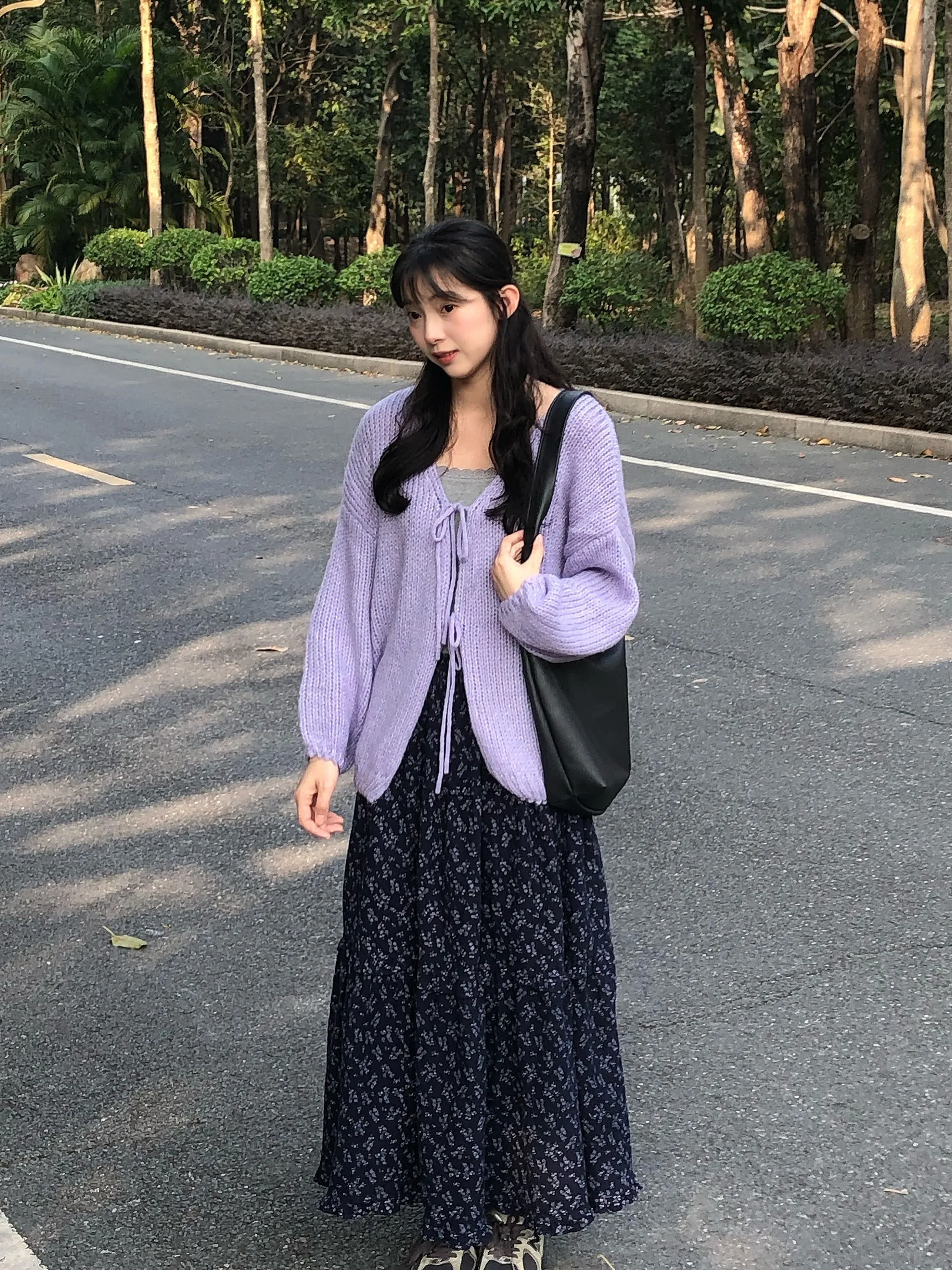 

Loose Women's Knitted Sweater Cardigan Soft Coarse Yarn Bow Tie Spring Autumn Korean Sle Warm Long Sve Color