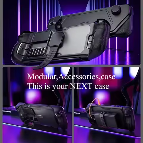 JSAUX ModCase for Steam Deck OLED Case Modularization Gaming Accessories Shock Absorbing Anti Drop with Detachable Front Shell