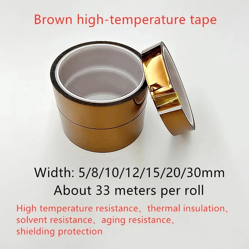 1 Roll 3D Printer Parts High Temperature Resistant Heat  Polyimide Insulating Thermal Insulation Adhesive Tape