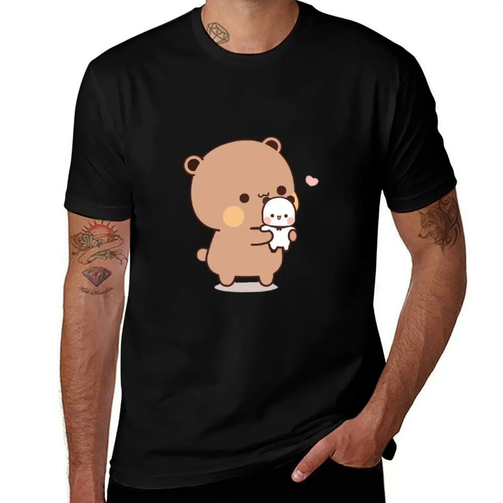 

DuDu Bear playing with his BuBu Panda toy T-Shirt blacks graphic tee shirt shirts graphic mens fashion