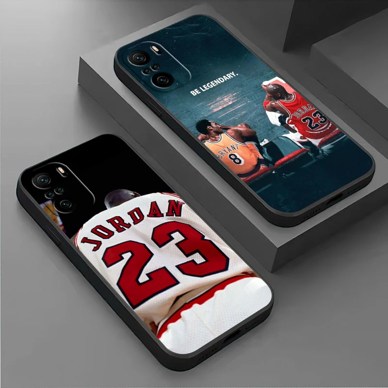 Basketball Goat J-Jordan Phone Case For Xiaomi Redmi Note 12 11E 11S 11 11T 10 10S 9 9T 9S 8T Pro Plus 5G Black Cover